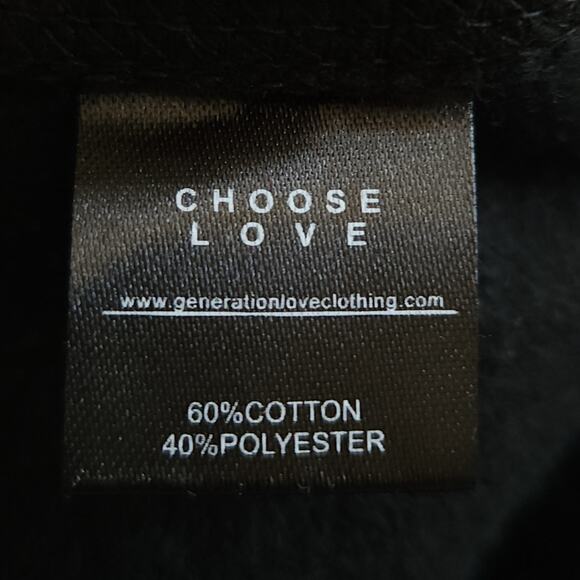 GENERATION LOVE Bennette Glitter Stripe Hoodie hooded black sweatshirt Sz L NEW - Picture 6 of 6